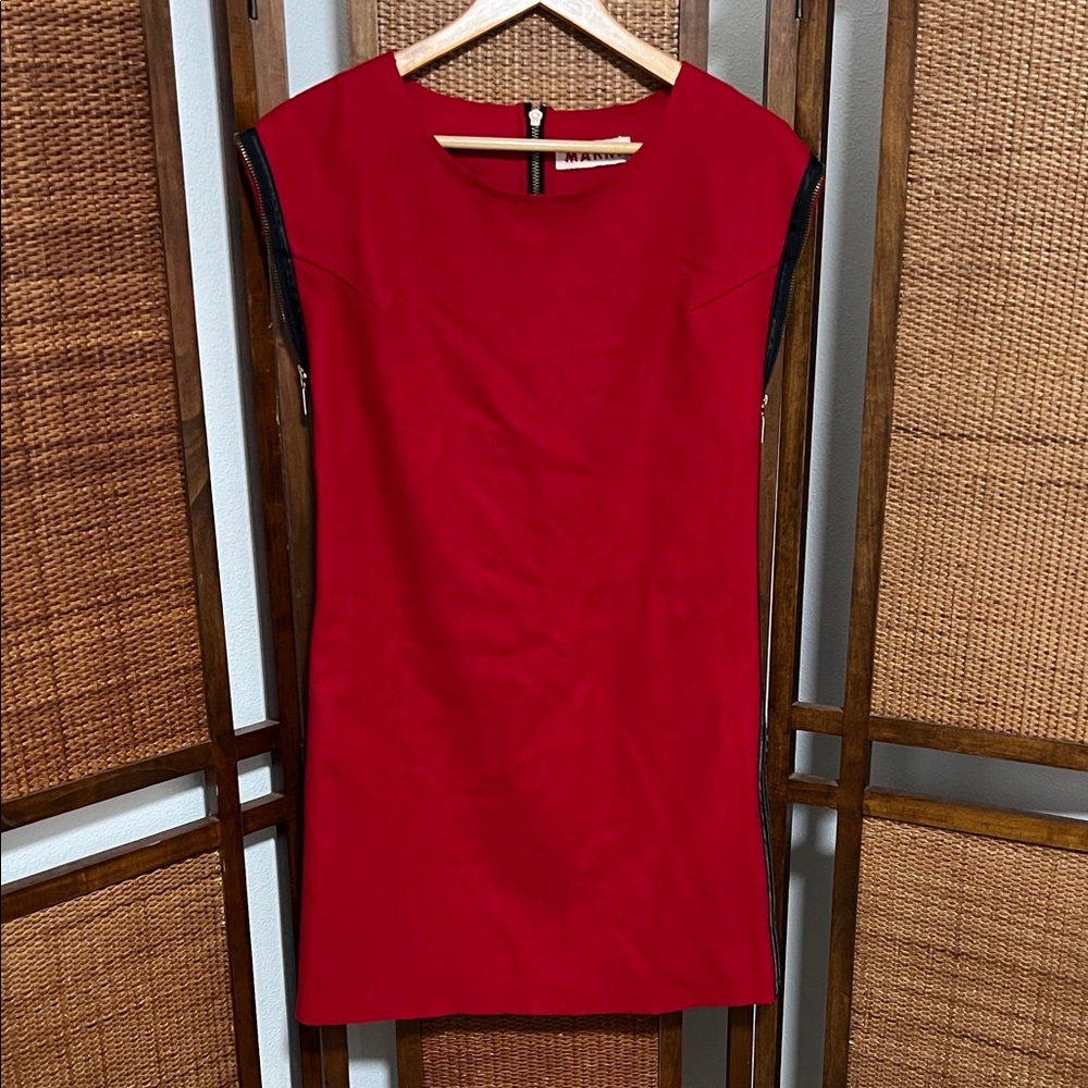 Marni Red Shift Dress Size 40